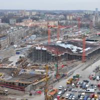 2015_01 Łódź Fabryczna widok na plac budowy