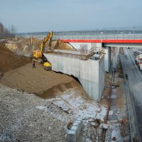 LK182, prace budowlane, nowy wiadukt kolejowy, Pyrzowice Lotnisko