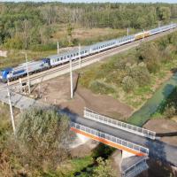 most, Chynów, nowa infrastruktura, widok z lotu ptaka, rzeka Czarna