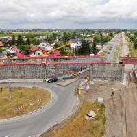 Mielec, LK25, prace budowlane, nowy wiadukt drogowy