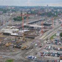 2014_06 Łódź Fabryczna widok na plac budowy