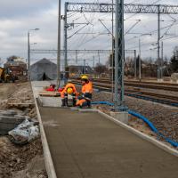 2019-01-24 Dęblin prace na szlaku i stacji