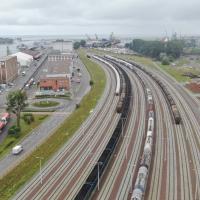 pociąg towarowy, przewóz towarów, Port Gdynia, nowa infrastruktura