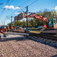 2018-10 Bydgoszcz Czyżkówko montaż rozjazdu