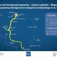 linia kolejowa, infografika, Kolej+, umowa na budowę, Janów Lubelski, Biłgoraj