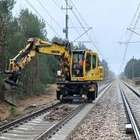 Radom, Tomaszów Mazowiecki, nowa sieć trakcyjna, nowy tor, LK22, maszyna dwudrogowa