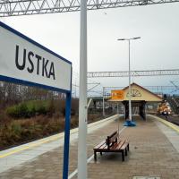 stacja, nowy przystanek, Ustka, LK405, nowa wiata, nowa infrastruktura pasażerska, nowy tor