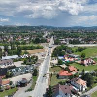 LK104, Nowy Sącz, Podłęże, Piekiełko, nowe skrzyżowanie bezkolizyjne, ul. Krakowska