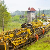 pociąg, Toszek Północ, Rudziniec Gliwicki, wymiana nawierzchni, wymiana toru