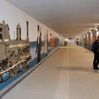 stacja, nowe przejście podziemne, nowa infrastruktura, Czechowice-Dziedzice, mural