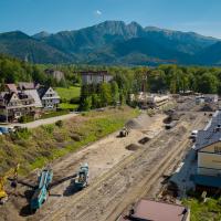 Zakopane, prace na stacji kolejowej, kolejowa zakopianka, stacja tymczasowa