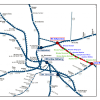 ruch pasażerski, mapa, Jelcz Miłoszyce, Wrocław Sołtysowice, LK292, nowa infrastruktura pasażerska