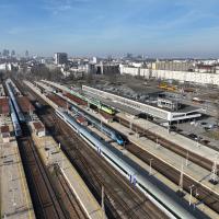 stacja, Warszawa Wschodnia, widok z góry