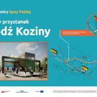 nowy przystanek, nowa infrastruktura, budowa tunelu, grafika, Łódź Koziny