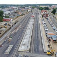 2023-08-18 Lokomotywa sprawdziła nowe wiadukty kolejowe w Kartuzach