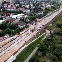 2018-08-22 Kraków Prokocim z nowym peronem, nowy tor z Bieżanowa do Płaszowa