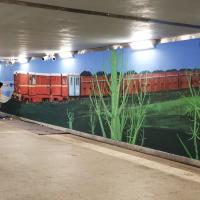 przejście podziemne, stacja, Bytom, mural