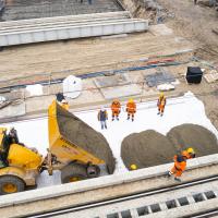 2023 -03 -04 W Sulejówku jest już gotowa konstrukcja tunelu pod torami