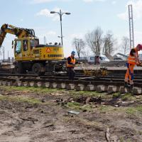 Giżycko, nowa infrastruktura, LK38, prace na stacji kolejowej