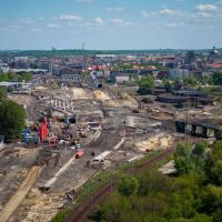 2025-05-09 Ogrom prac na katowickim węźle kolejowym. Plac budowy wielki jak 214 boisk piłkarskich