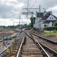 2018-06-27 Widać postęp prac na modernizowanej linii kolejowej Siedlce - Terespol