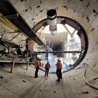 TBM, Święta Katarzyna, tarcza, drążenie tunelu kolejowego