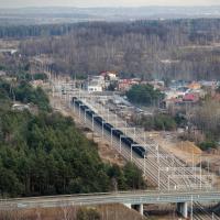 stacja, pociąg, tor, LK182, nowa infrastruktura, kolej na lotnisko, Siewierz