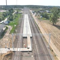 stacja, Wydminy, tor, LK38, nowy peron