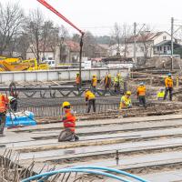 2023 -03 -04 W Sulejówku jest już gotowa konstrukcja tunelu pod torami