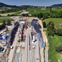 TBM, tarcza, drążenie tunelu kolejowego, Męcina, Jadwiga