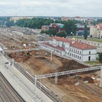 2023-08-03 Rail Baltica – postępują prace na stacji w Ełku