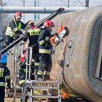 bezpieczeństwo, Legnica, PKP Intercity, straż pożarna, ratownictwo techniczne, awaria, ratownictwo, PKP Cargo, ćwiczenia, pożar, ogień, gaszenie pożaru