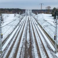 2021-02-05 Warszawa – Radom: nowym torem na odcinku Warka – Dobieszyn