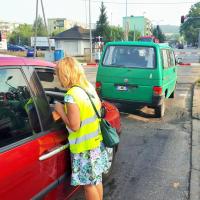 SOK, bezpieczny przejazd, bezpieczny piątek, akcja ulotkowa, Wejherowo, żółta naklejka