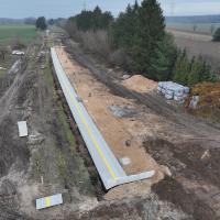 nowy przystanek, prace budowlane, Koziki