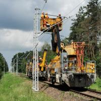 elektryfikacja, Rzeszów, PKP Energetyka, Ocice, LK71, montaż sieci trakcyjnej