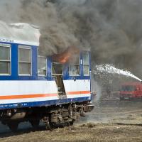 bezpieczeństwo, Legnica, PKP Intercity, straż pożarna, ratownictwo techniczne, awaria, ratownictwo, PKP Cargo, ćwiczenia, pożar, ogień, gaszenie pożaru