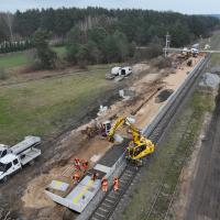 Śniadowo, przystanek, Kolej+, Łomża, postęp prac