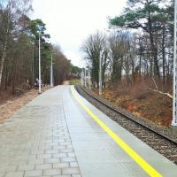 nowy przystanek, LK405, nowa infrastruktura pasażerska, nowy tor, Ustka Uroczysko