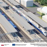 Rail Baltica, stacja, Ełk, wizualizacja, nowe przejście podziemne, nowy tor, nowa infrastruktura