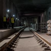 peron, tunel średnicowy, Łódź, tunel, pociąg, Łódź Fabryczna, tor