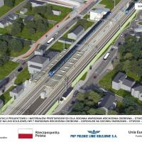 stacja, Warszawa Falenica, linia otwocka, nowa umowa, FEnIKS, UE, wizualizcja
