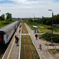 pasażer, peron, stacja, pociąg, LK33, Rypin