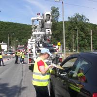 bezpieczeństwo, bezpieczny piątek, akcja informacyjna, akcja ulotkowa, koordynator, przejazd kolejowo-drogowy, kierowca