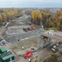 E75, Rail Baltica, Kobyłka Ossów, prace budowlane, nowy tunel, nowa infrastruktura, nowy wiadukt drogowy, nowe skrzyżowanie bezkolizyjne