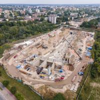 TBM, budowa tunelu, drążenie tunelu kolejowego, Łódź Koziny, Łódź Śródmieście, szacht, komora