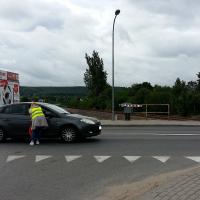 SOK, bezpieczny piątek, przejazd kolejowo-drogowy, ulotka, plakat, banner, rogatka, mandat