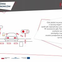 bezpieczny przejazd, bezpieczeństwo, kampania społeczna, materiał informacyjny, materiał edukacyjny, wskazówki, wskazówki dla kierowców, wskazówki dla pieszych, infografika, kierowca