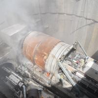 TBM, tarcza, budowa tunelu, drążenie tunelu kolejowego, Łódź Koziny