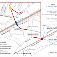 skrzyżowanie bezkolizyjne, Pruszków, schemat, Miasto Pruszków, budowa wiaduktu drogowego